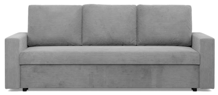 Zeus kanapéágy, kordbársony, hab töltet, egyenes kartámasz, szürke