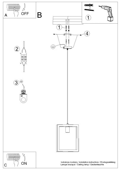 Sollux SL.1312 - Csillár zsinóron ARIES 1xE27/15W/230V bükkfa/fehér