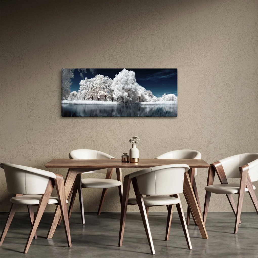 Kép - Hófehér fák (120x50 cm)