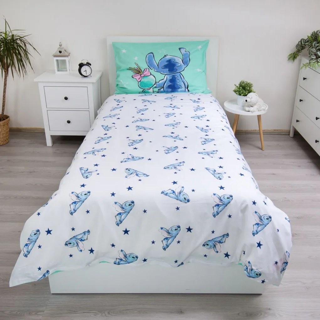 Disney Lilo és Stitch, A csillagkutya Buddies ágyneműhuzat 140×200cm, 70×90 cm