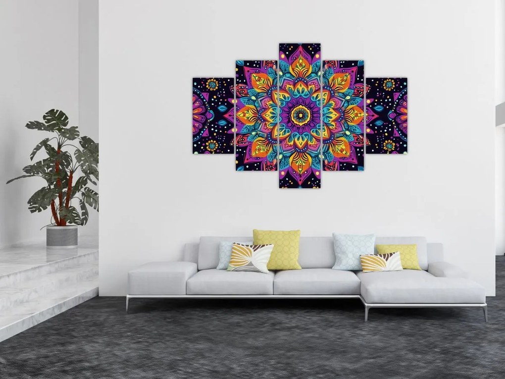 Kép - Kaleidoszkópos mandala (150x105 cm)
