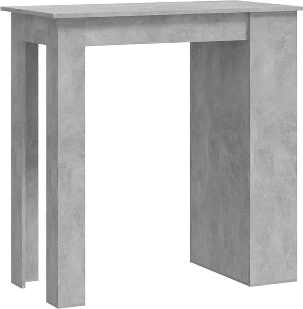 vidaXL betonszürke bárasztal tárolópolccal 102 x 50 x 103,5 cm
