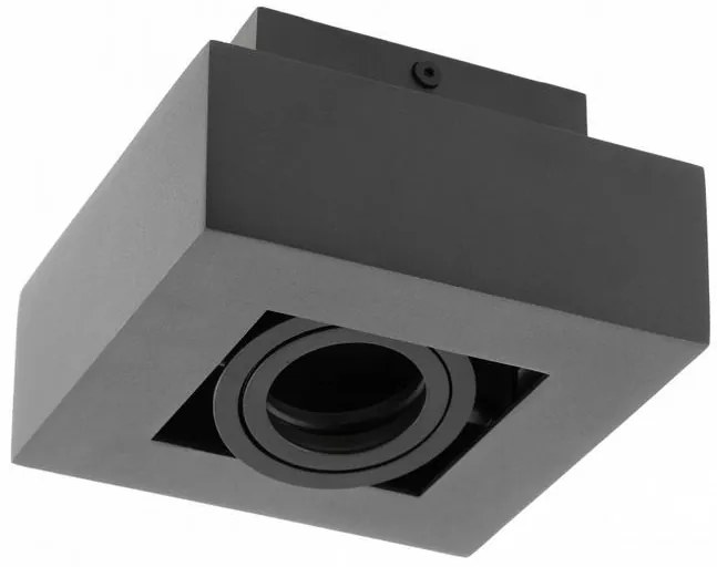 Lámpa Mennyezeti lámpatest ASTER, AC220-240V, 50/60 Hz, GU10, max.50W, IP20, aluminum, egy, fekete