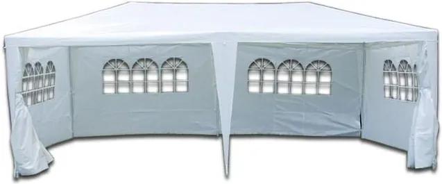 Kerti sátor pavilon GARTHEN Fehér 3 x 6 m + 4 oldalfal