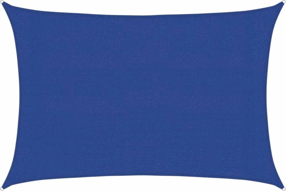 vidaXL kék négyszögletű HDPE napvitorla 160 g/m² 3x4,5 m