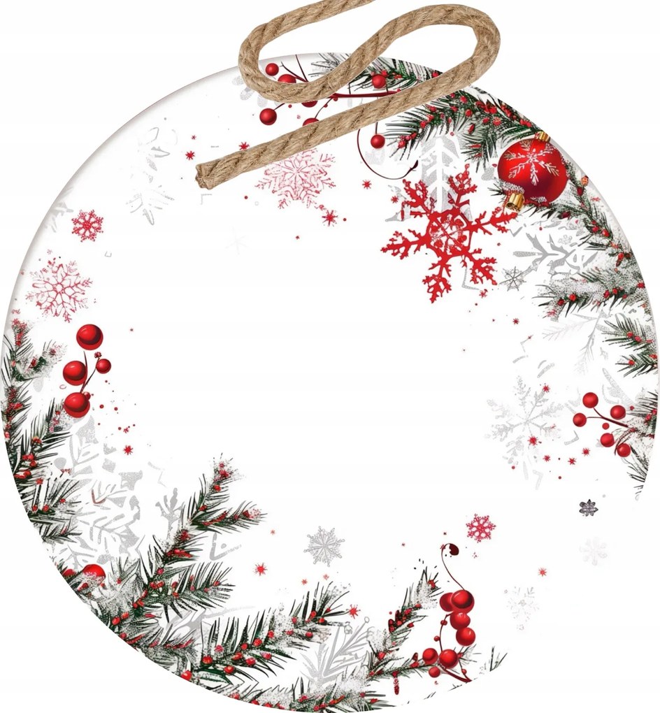 Karácsonyi gömbök karácsonyfára színes nyomtatás magyal csillag 5db