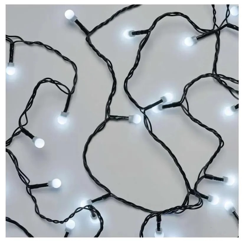 LED kültéri karácsonyi fényfüzér 80 LED / 8 funkció 13 m hideg fehér IP44