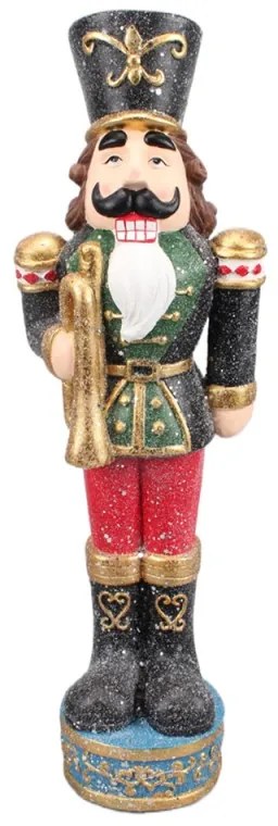 Nagy diótörő figura zöld piros 65 cm