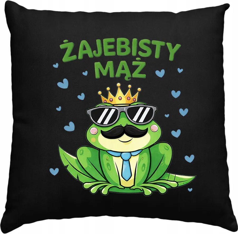 Békás Férj párna Ajándék Férjnek Apának Fekete