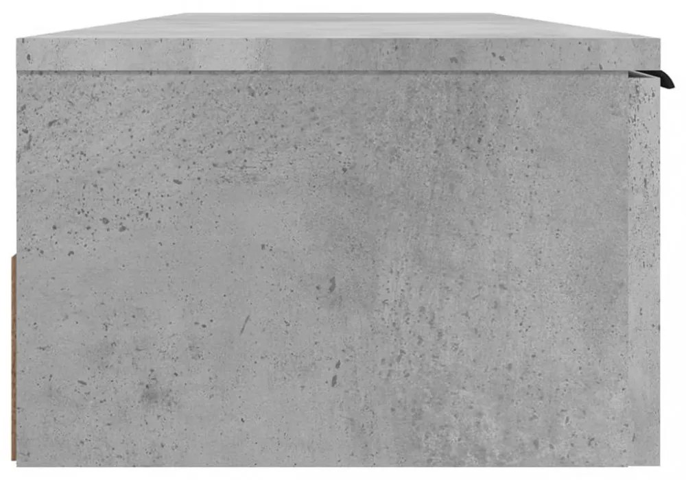 betonszürke szerelt fa faliszekrény 102 x 30 x 20 cm