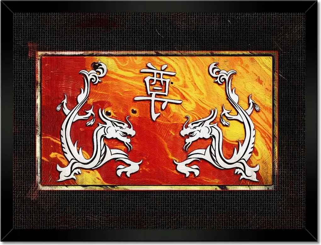 Poszterek keretben 40x30 Kínai sárkányok