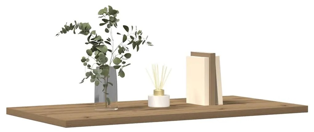 4 db kézműves tölgy színű szerelt fa fali polc 60 x 30 x 1,5 cm