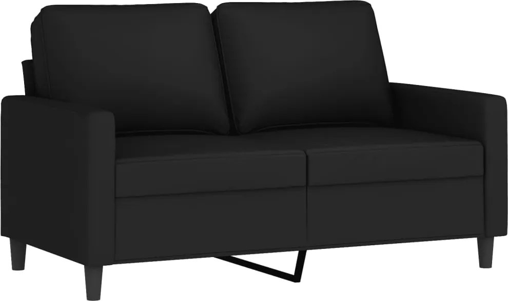 vidaXL kétszemélyes fekete bársony kanapé 120 cm