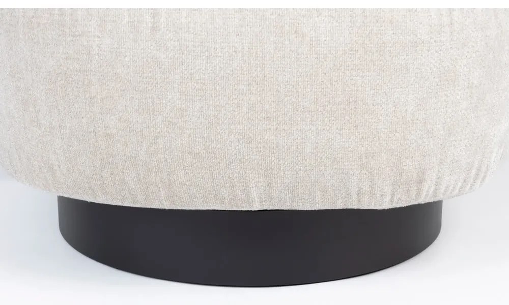 Krémszínű bársony fotel Eden – Zuiver