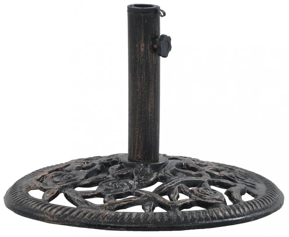bronzszínű öntöttvas napernyőtalp 12 kg 48 cm