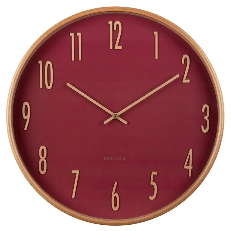 Karlsson 5996RD design falióra, piros, átmérő 40cm