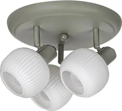 Beltéri karos spotlámpa e14 3x40w szürke soraya