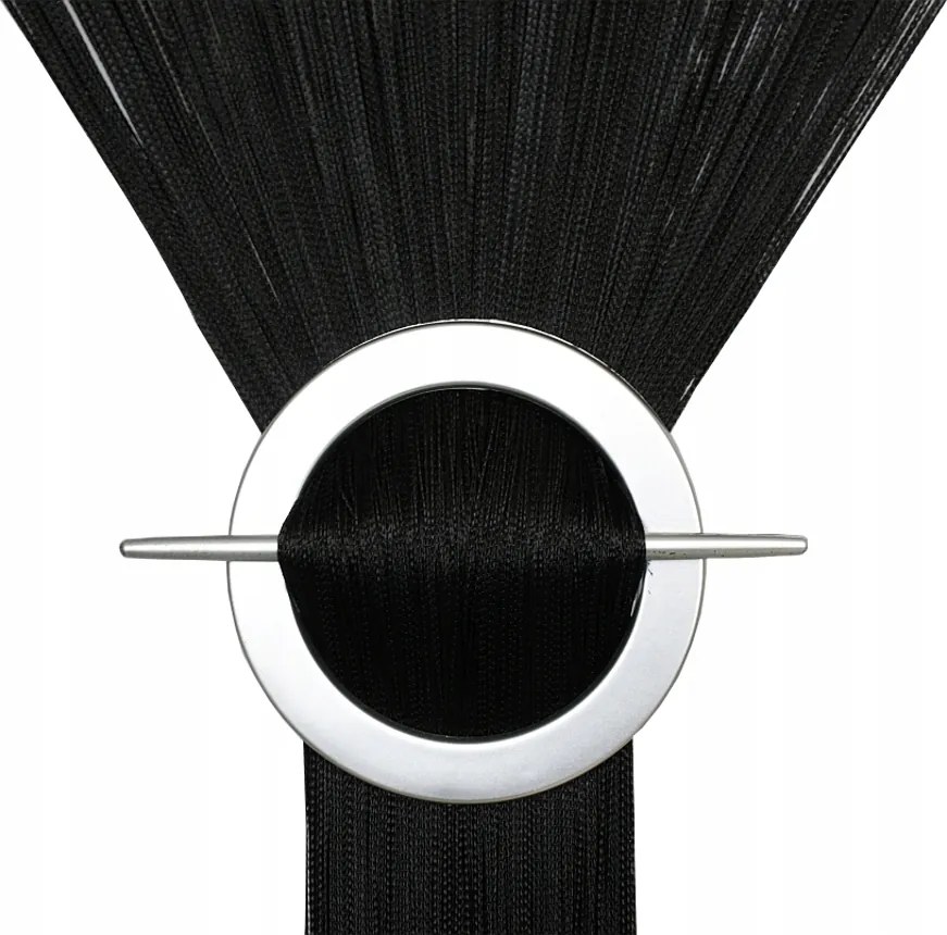 Függöny Spagetti Spagetti Függöny 100x180 fekete