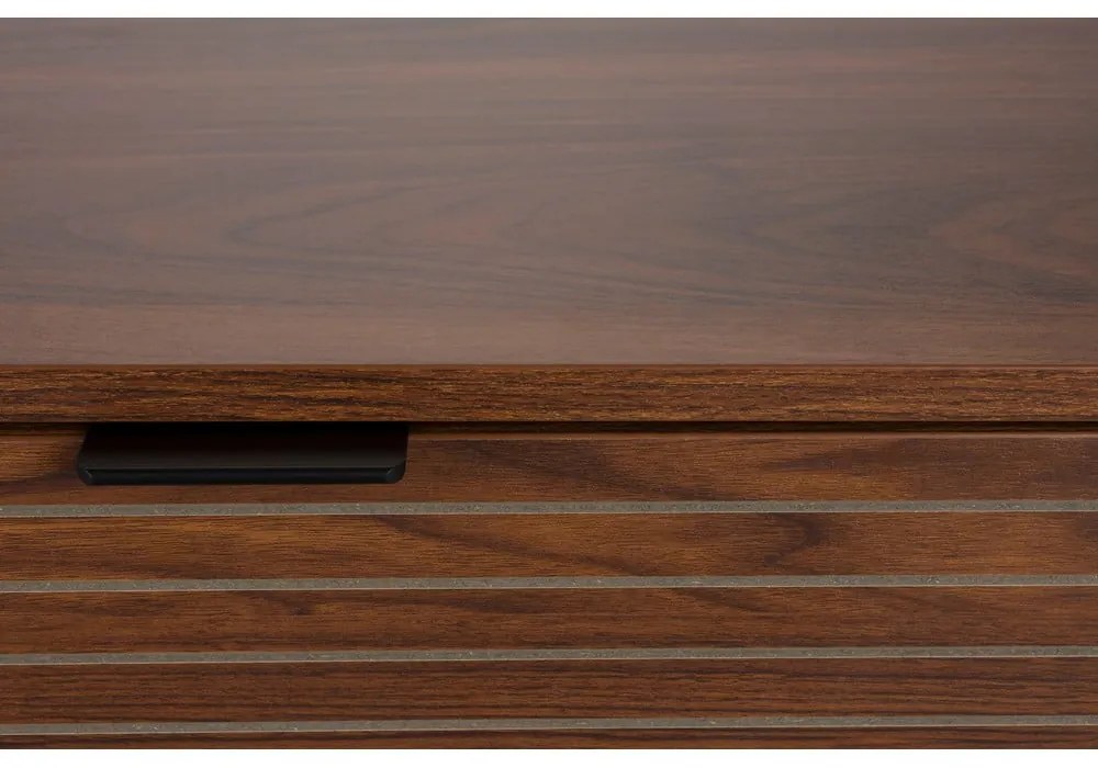 Barna komód diófa dekorral 110x74x40 cm Stripes – White Label