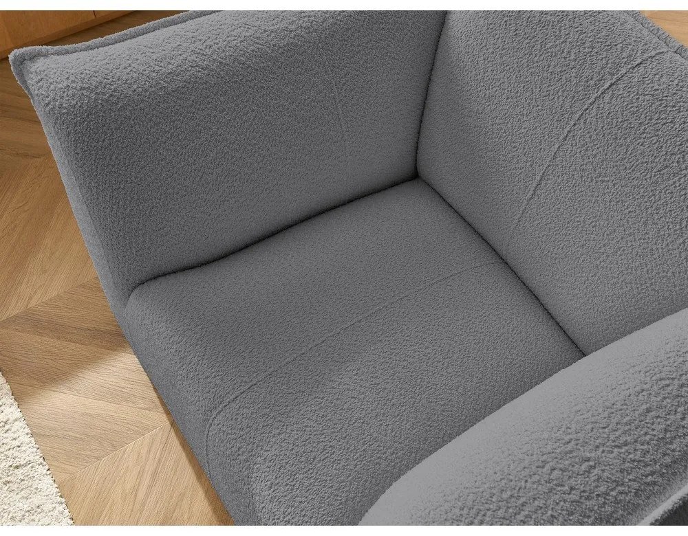 Sötétszürke buklé fotel Giorgia – Bobochic Paris