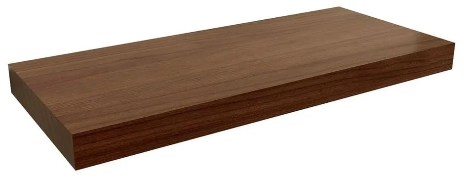 Natúr színű fali polc egzotikus fa dekorral 120 cm Optic – Household Pleasure