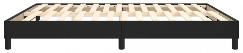 fekete műbőr rugós ágykeret 180x200 cm