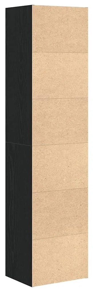 Könyvespolc fekete tölgy 31x24x127 cm Gépesített fa