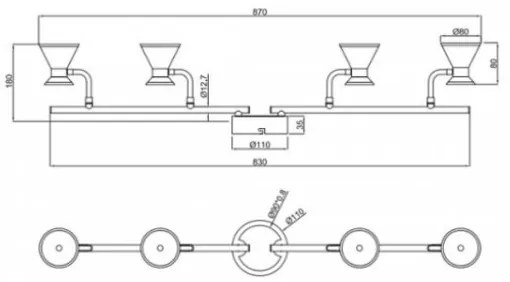 Trio - LED Spotlámpa DUKE 4xLED/4,3W/230V