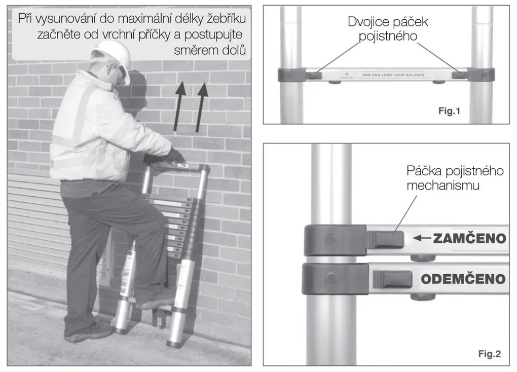 G21 GA-TZ11-3,2M teleszkópos létra, alumínium