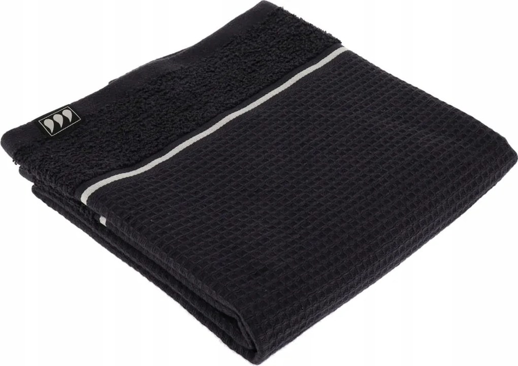 Kéztörlő Ostya Pamut Fekete 50 X 90 CM 500 G/m²