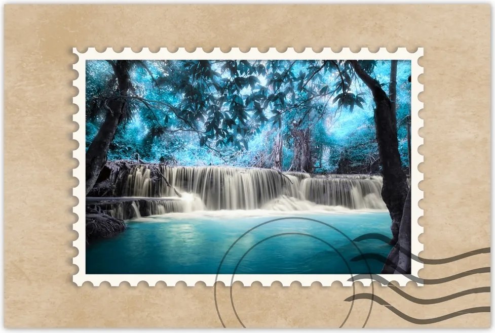 Poszterek 90x60 Kék vízesés