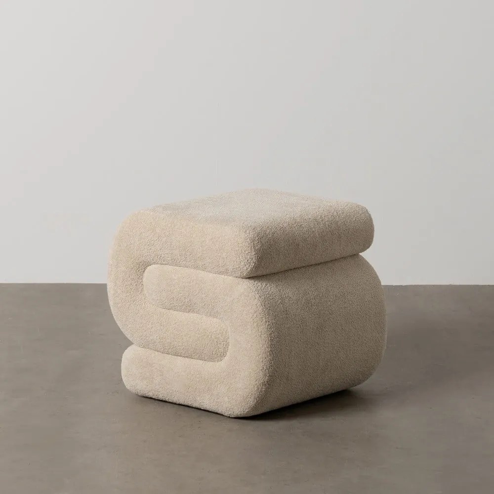 Bézs buklé puff – Ixia