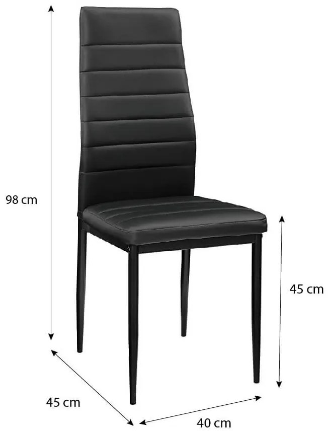 Maasix WGS Szürke-Magasfényű Fehér Z 4 személyes étkezőszett Fekete Coleta székekkel N