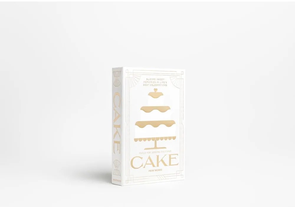 Fehér-ezüstszínű rozsdamentes acél desszertes villa szett The Essentials Cake Tools – Printworks