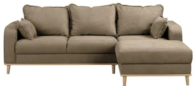 Világosbarna sarokkanapé (jobb oldali) Beata – Ropez