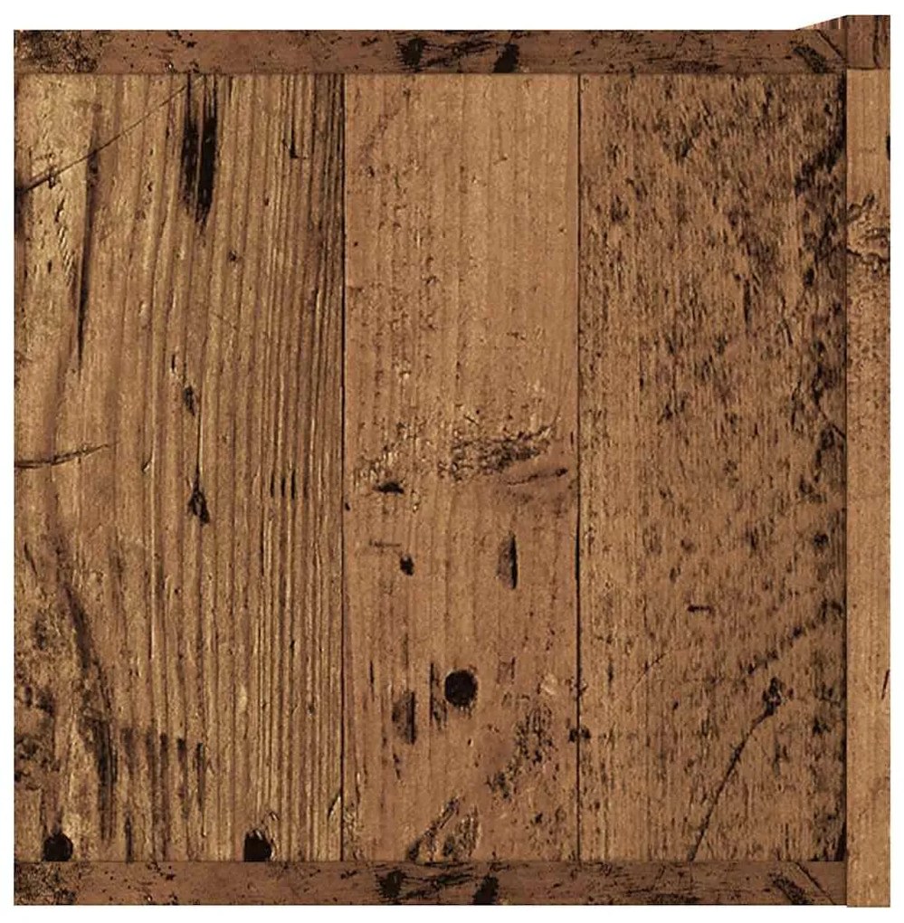 antik fa színű szerelt fa fali TV-szekrény 120 x 30 x 30 cm