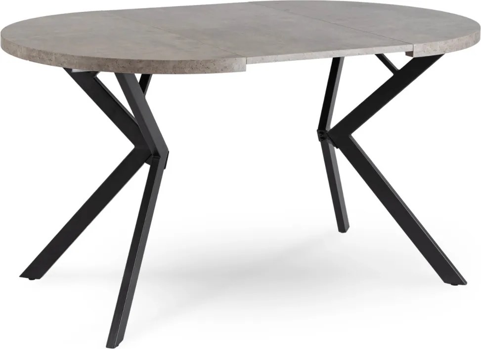 Stół LUGO Rozkładany 90-190 cm Beton/Czarny