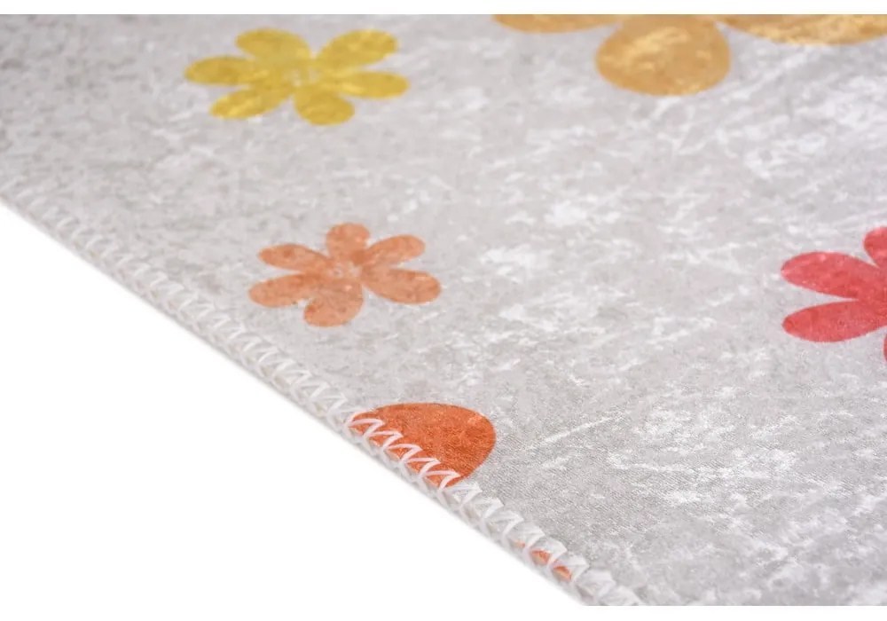 Narancssárga-elefántcsont színű mosható gyerek szőnyeg 160x230 cm Fall Flowers – Vitaus