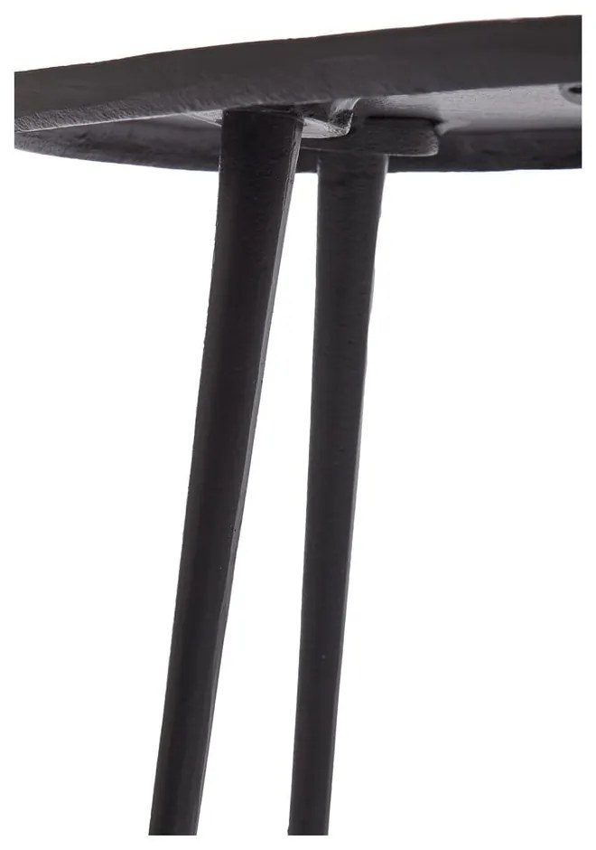 Fekete fém dohányzóasztal 53x64 cm Puno – Light &amp; Living