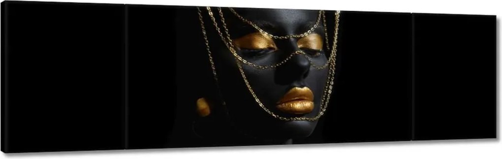 Vászonkép 170x50 Arannyal bevont fej