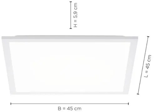 Leuchten Direkt 12201-16 - LED Mennyezeti lámpa FLAT LED/22W/230V