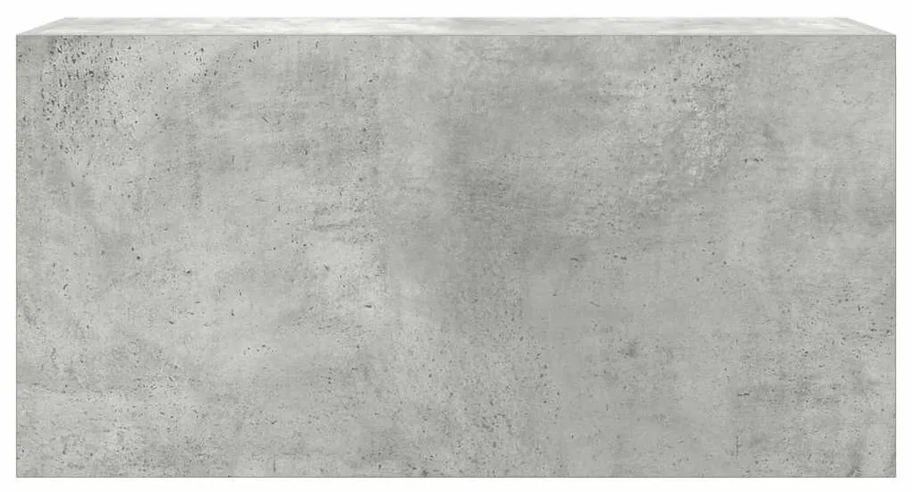 betonszürke szerelt fa fali fürdőszobaszekrény 80 x 25 x 40 cm