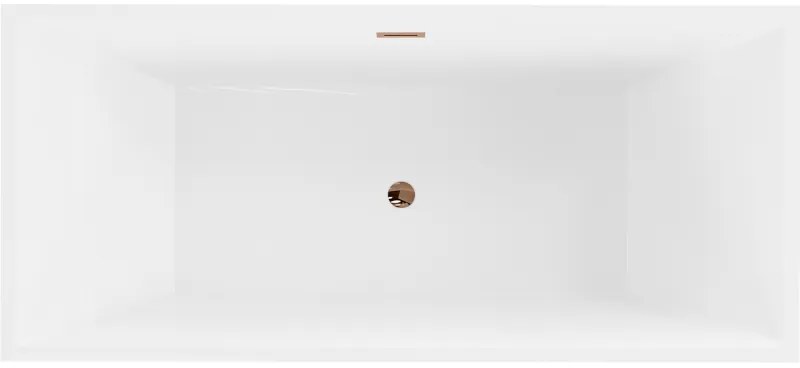 Mexen Vigo, szabadon álló kád 178,5 x 80 cm, fehér, rózsaszín arany túlfolyó, 51251788000-60