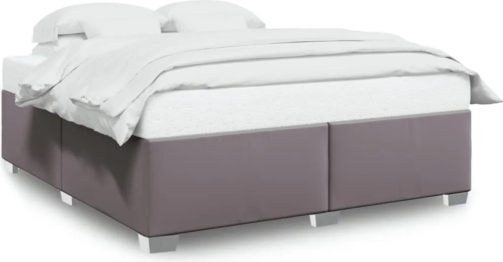 vidaXL szürke műbőr ágykeret 180x200 cm