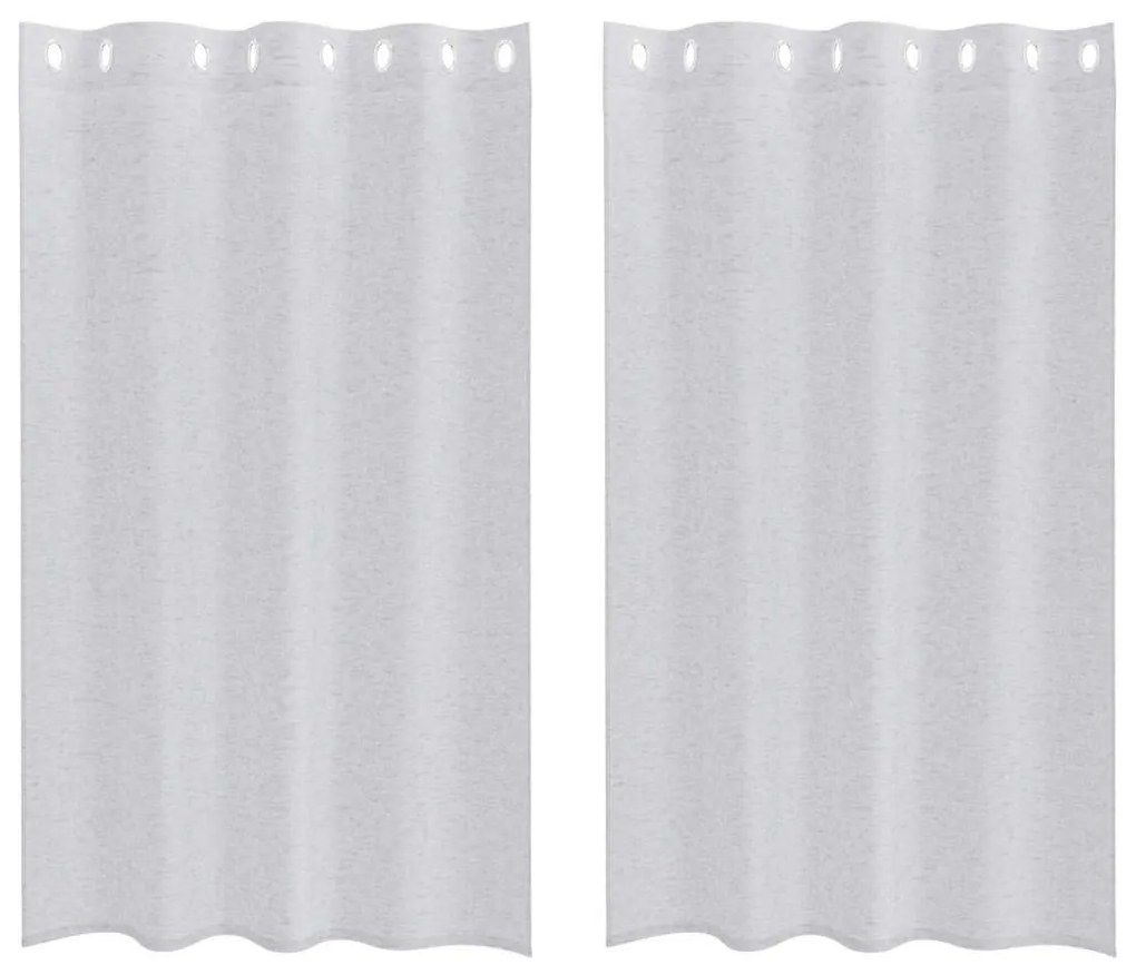 Függönyök függönyökkel 2 pcs Világosszürke 140x175cm Poliészter