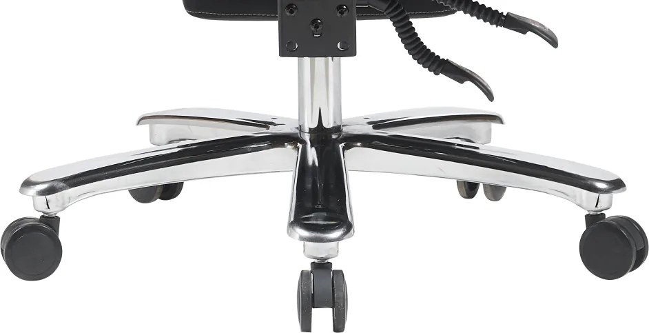 Irodai szék, fekete ekobőr/króm, teherbírás 150 kg, URIEN