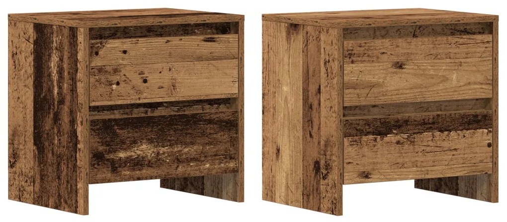 Éjjeli asztal 2 db Régi fa 45x34x44,5 cm Készített fa