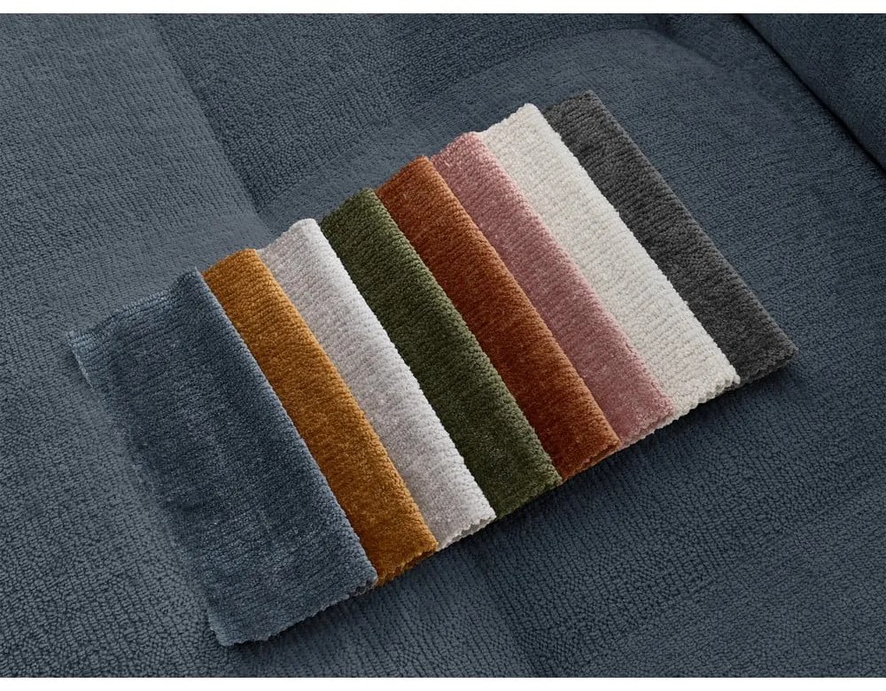 Sötétkék zsenília kanapé 237 cm Whesley – Bobochic Paris