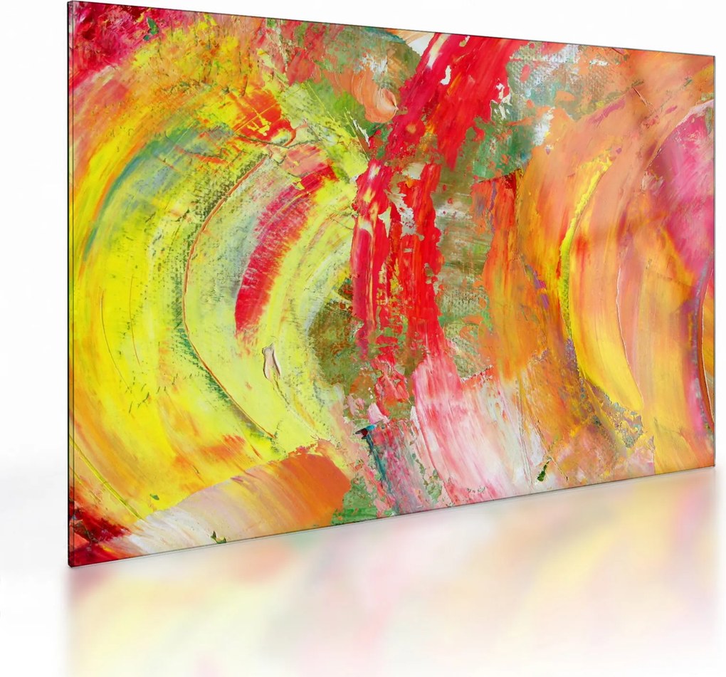 Absztrakció kép - festmény (üvegen) (70x50 cm)