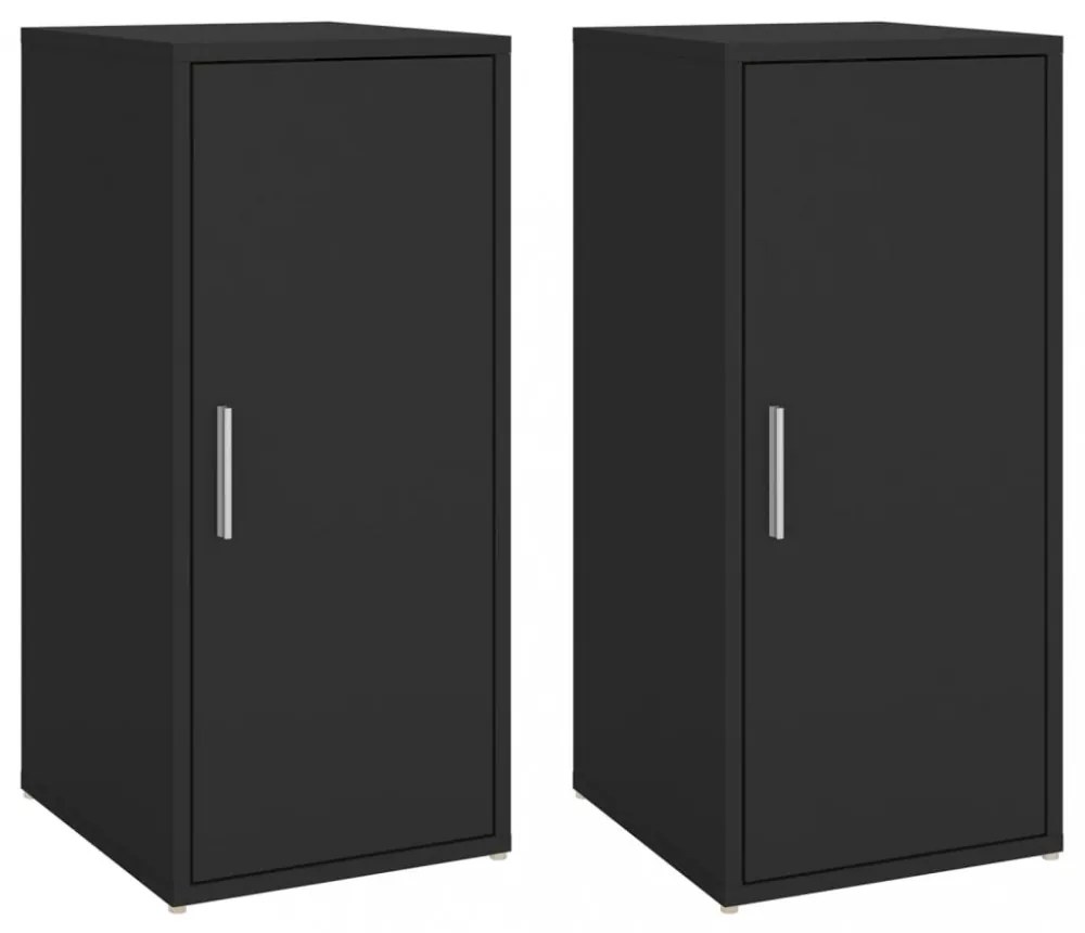 2 db fekete forgácslap cipősszekrény 32 x 35 x 70 cm